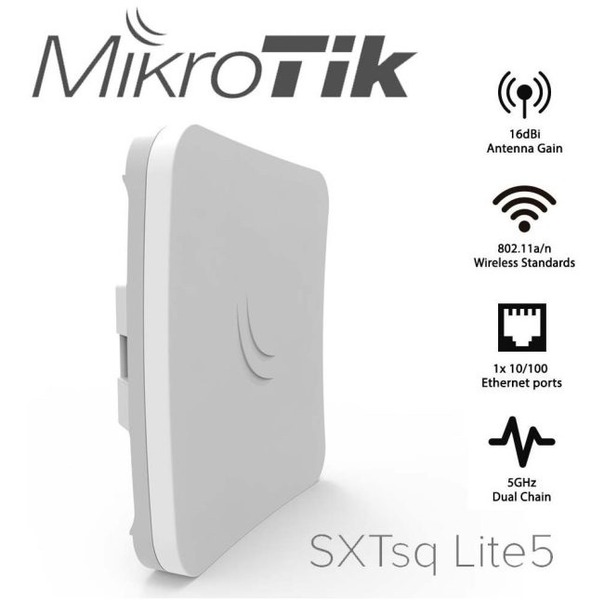 رادیو وایرلس Mikrotik SXTsq Lite5 دارای قابلیت‌های اتصال مقرون‌به‌صرفه است.